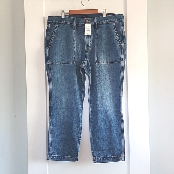 J. Crew Slim Leg cropped Jeans size 32 petite - Picture 3 of 5